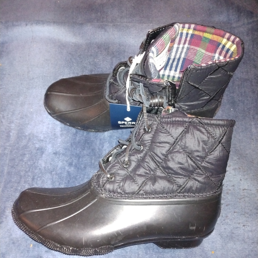 Brand new Sperry's black duck boots